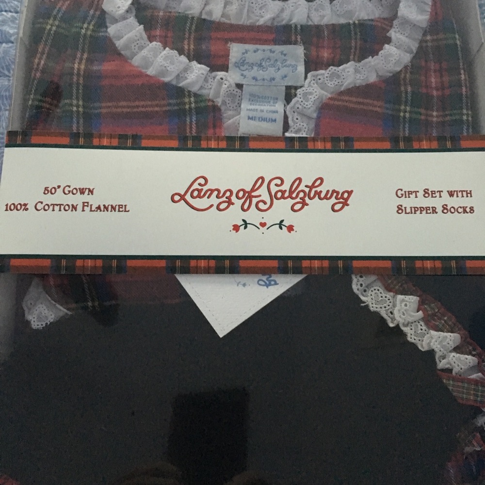 Lanz of Salzburg nightgown and slipper socks